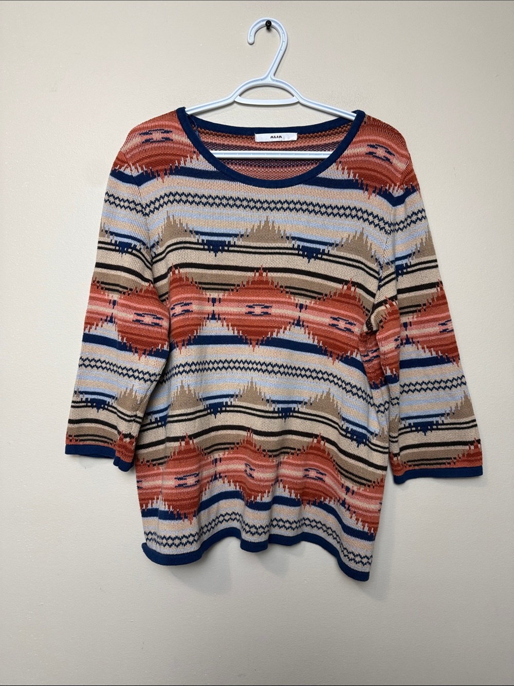 Alia Multicolor Aztec Knit Sweater size 2X